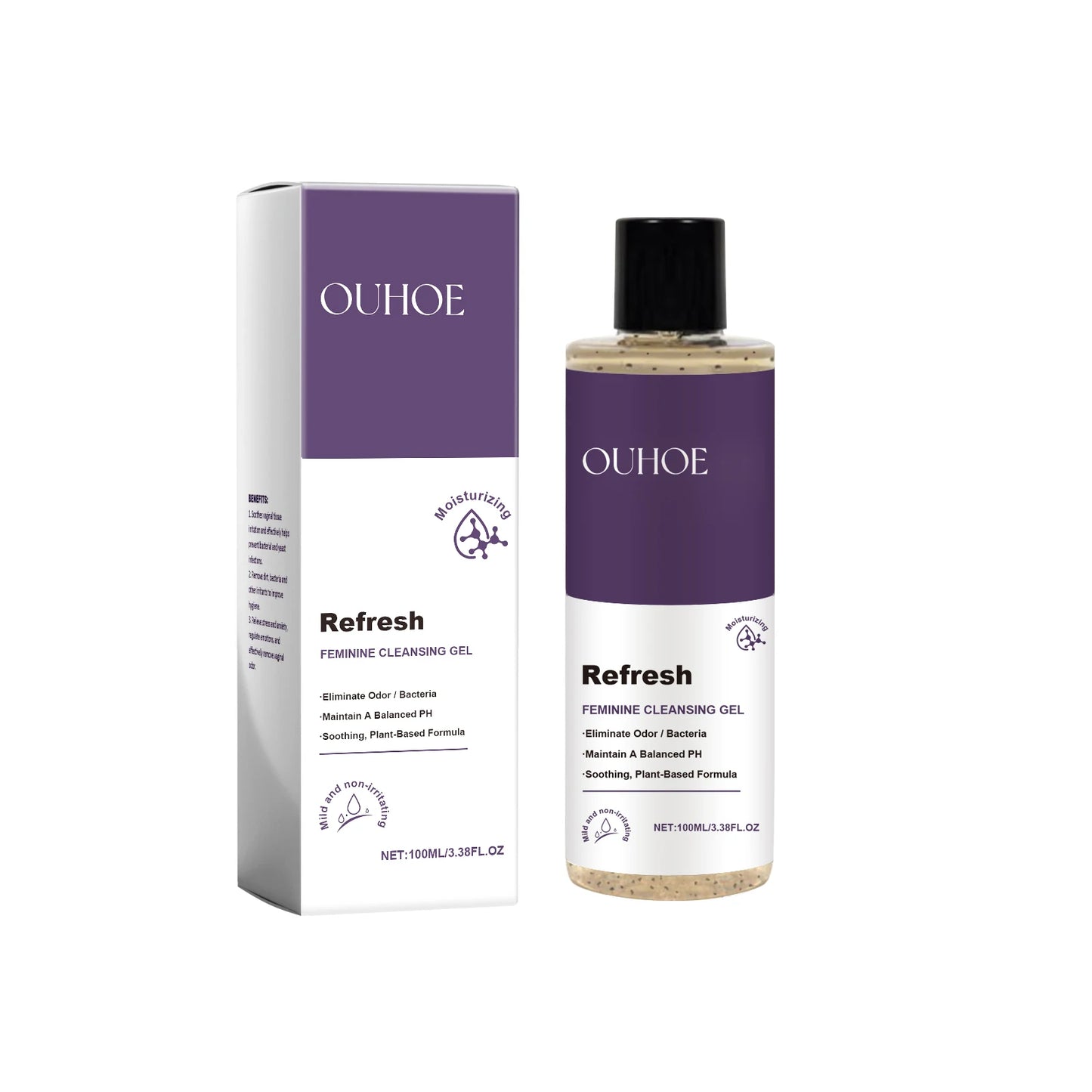 Gel de lavado femenino con pH equilibrado, hidratante de larga duración para zonas íntimas, limpieza refrescante, previene la sequedad, cuidado saludable para la mujer.