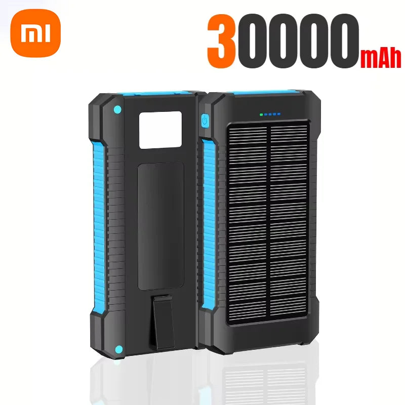 Banco de energía solar Xiaomi de 500.000 mAh, gran capacidad, carga súper rápida, batería externa portátil para exteriores para iPhone, Huawei y Samsung.