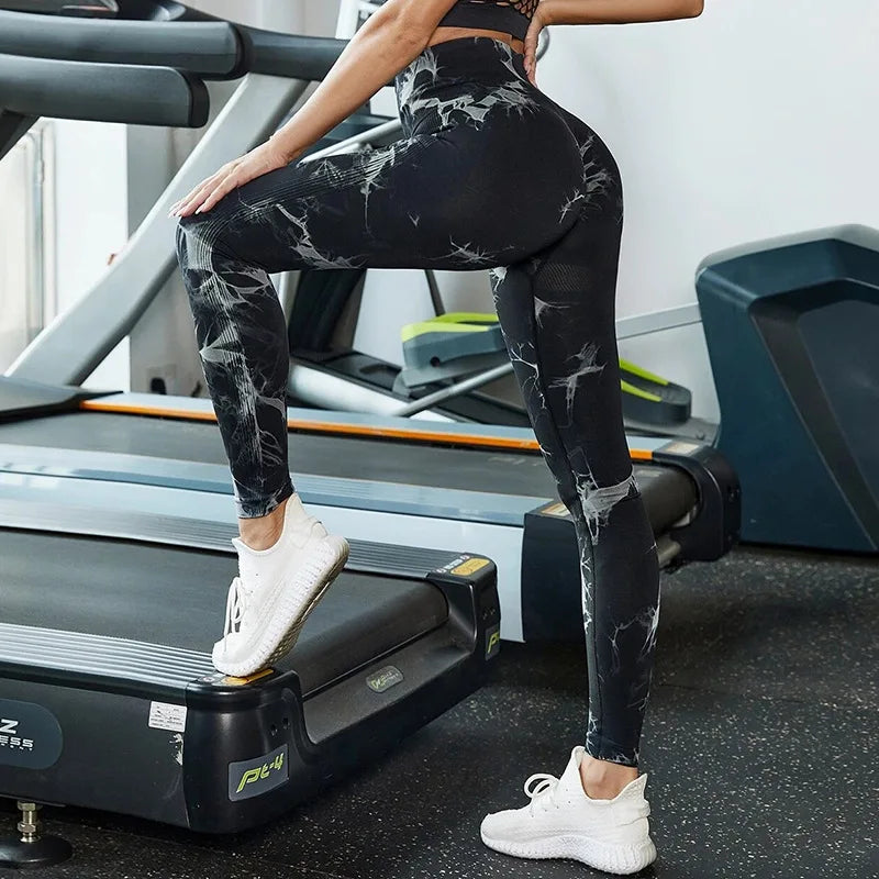 Leggings deportivas para mujer, pantalones de yoga sin costuras con estampado tie-dye de 47 colores, mallas para correr, fitness, cintura alta, para gimnasio y entrenamiento.
