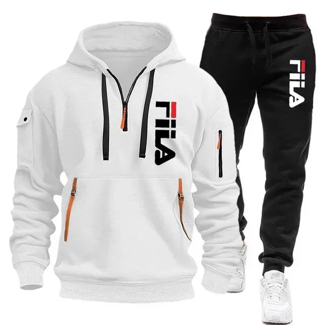 Conjuntos de ropa deportiva para hombre para otoño e invierno 2025, ropa de marca de moda, conjuntos de ropa deportiva y ropa deportiva de manga larga de gran tamaño.