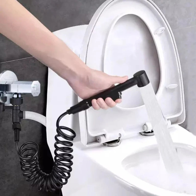 Mangueras de plomería para ducha de baño, lavadora, inodoro, pistola rociadora, cable telefónico, resorte telescópico, manguera de tubo blanco y negro, suministros para baños.