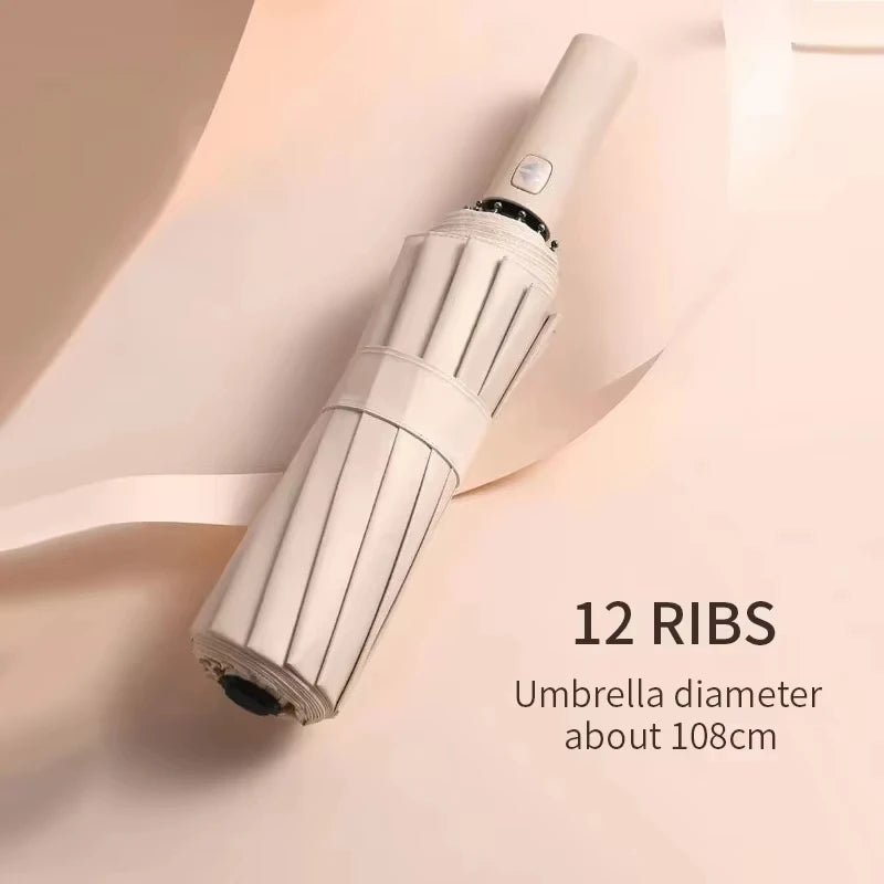 Paraguas automático Xiaomi de 24 pulgadas, color sólido, ligero, plegable, de gran formato, para exteriores, impermeable, con protección UV