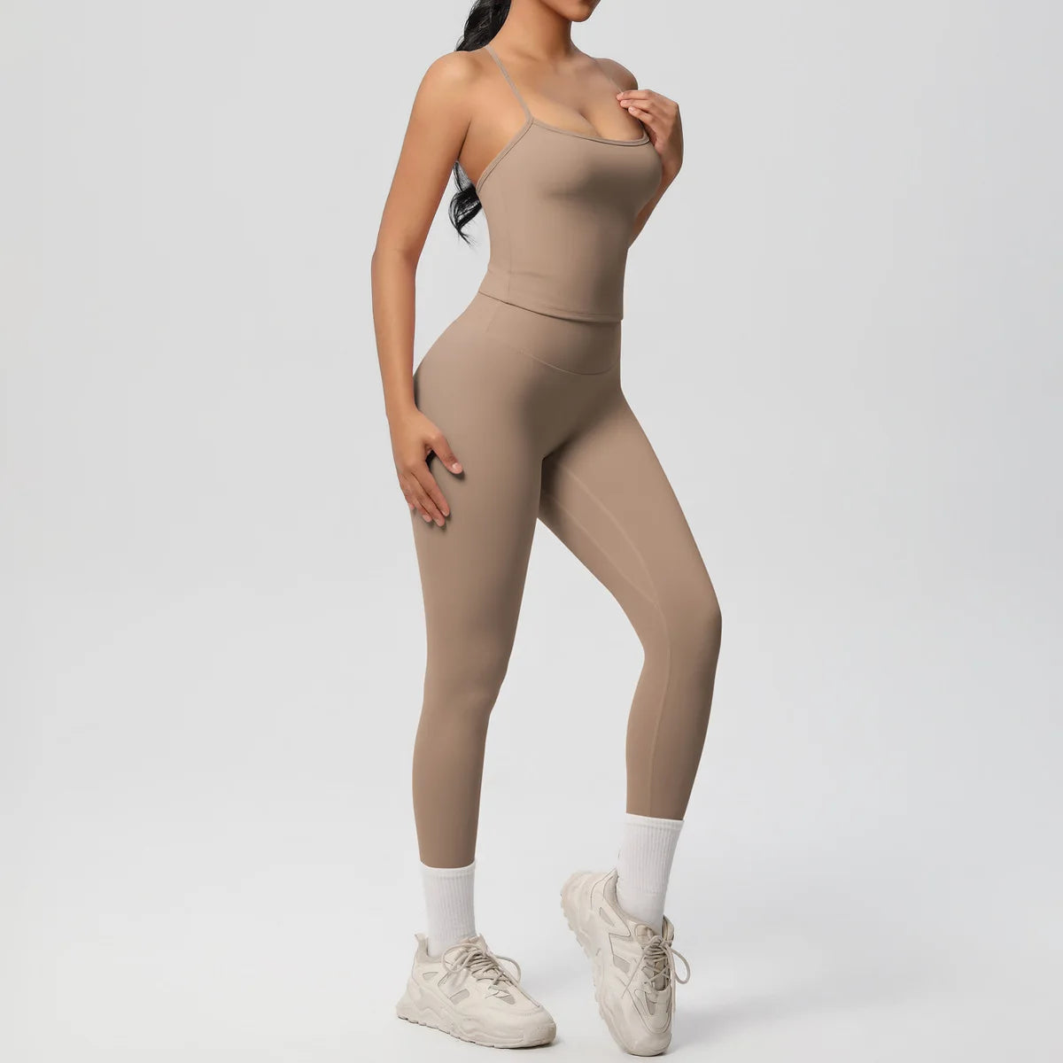 Conjunto de Ropa de Yoga para Mujer, Traje Deportivo, Ropa de Entrenamiento, Chaleco Deportivo sin Mangas, Conjunto de Gimnasio, Mono de Entrenamiento, Ropa Interior Deportiva, Ropa Deportiva
