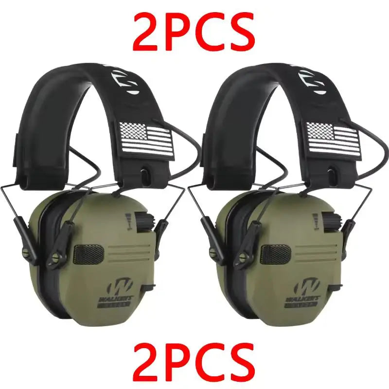 Los protectores auditivos para caza y tiro al aire libre reducen activamente el ruido para proteger la audición y entrenan los auriculares tácticos para fortalecer la voz humana.