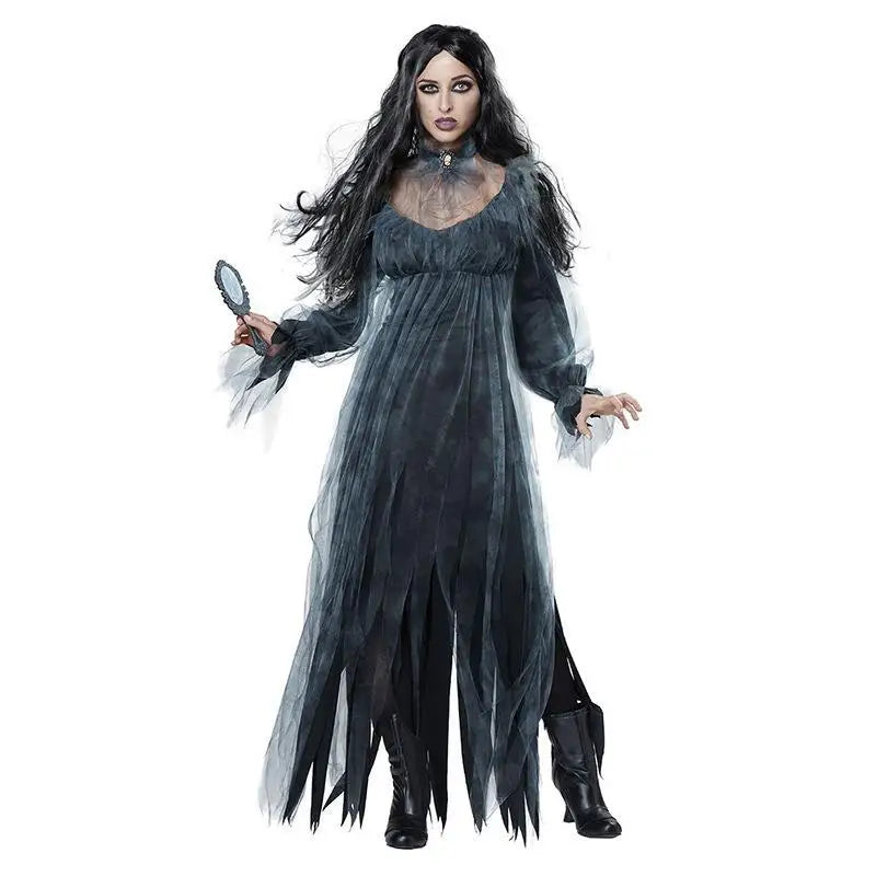 2025 Halloween costume ghost bride witch vampire performance game suit; horror demon costume.