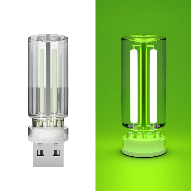 Luz de ambiente para coche, luz nocturna USB, atenuación táctil, lámpara LED de filamento incandescente, bombilla, iluminación de emergencia, lámpara ambiental Plug & Play.