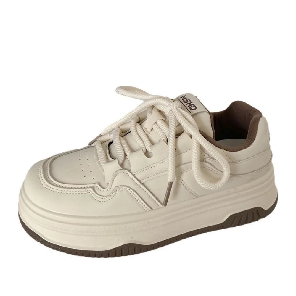 Zapatos de suela gruesa para niños (primavera de 2025), versátiles, ligeros, con aumento de altura, para pan, deportivos informales.