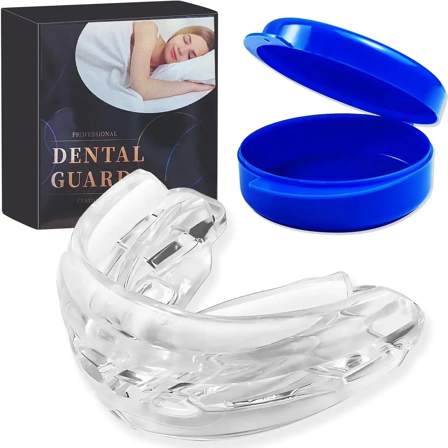 Dispositivo bucal antirronquidos, protector bucal nocturno ajustable para dormir y evitar el bruxismo. Deja de roncar.