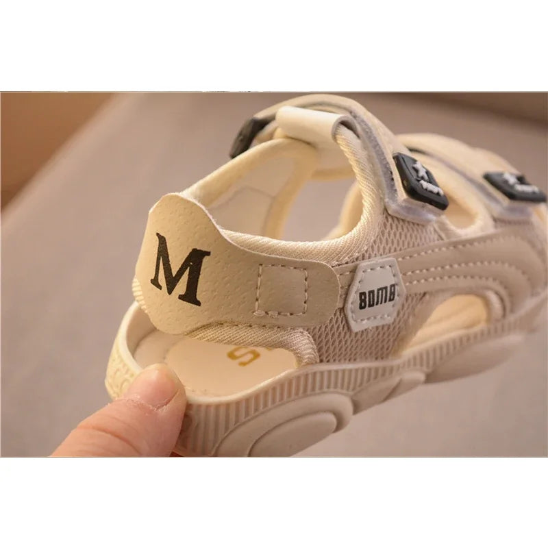 Sandalias descalzas de verano para niños, zapatos de playa de suela suave, protección antipatadas, sandalias funcionales para niños pequeños