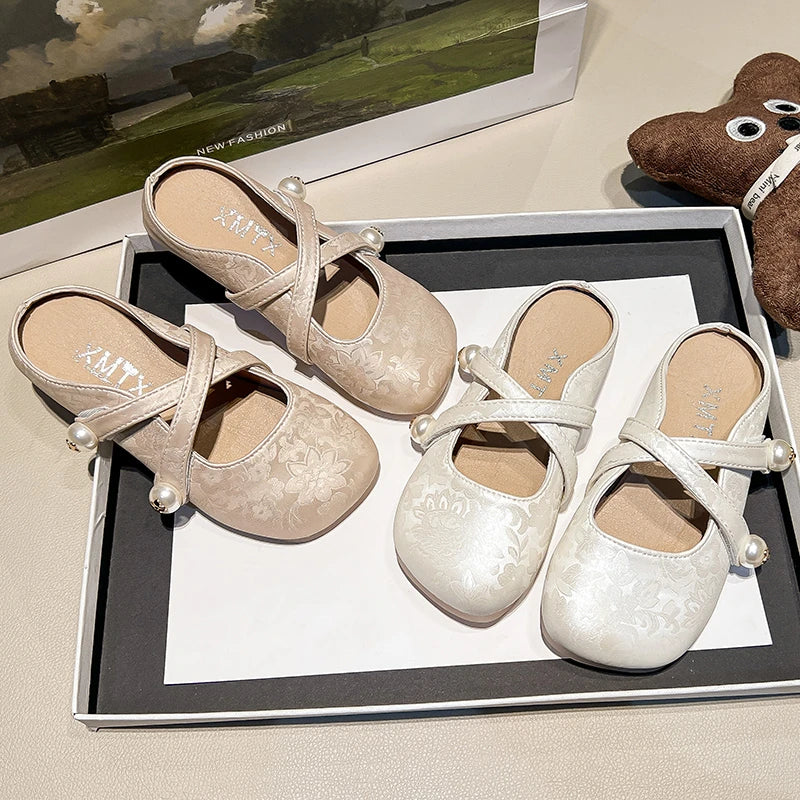 Zapatillas nuevas para niñas, suela suave, para exteriores, antideslizantes, transpirables, informales, con diseño étnico