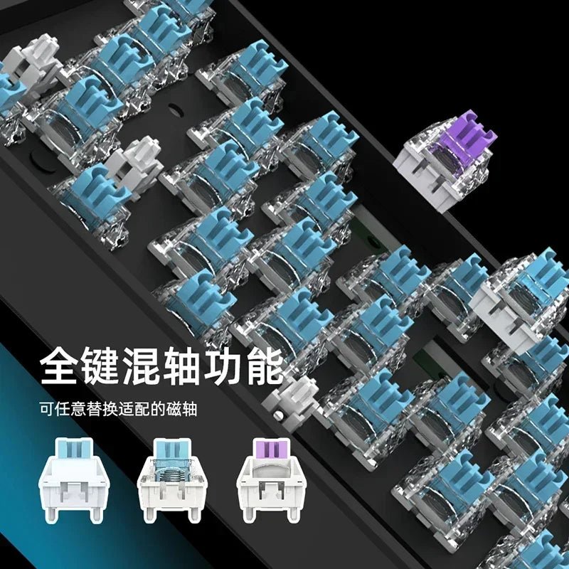 IROK CAROTMAS Mercury 68 8K Teclado mecánico para juegos de deportes electrónicos con interruptor magnético RGB, batería de larga duración, accesorio para juegos personalizado con intercambio en caliente