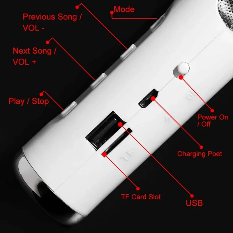 Altavoz Bluetooth portátil con modo auricular gigante, reproductor inalámbrico, altavoz estéreo para música, barra de sonido con reproducción de radio