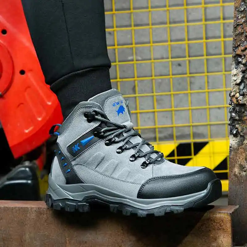 Los nuevos zapatos de protección laboral son anti-aplastamiento y anti-perforación, calzado cómodo y resistente para hombre, para otoño e invierno, ideal para la construcción.