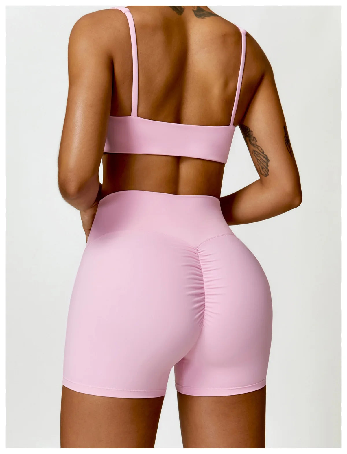Conjunto de chándal de yoga para mujer, 2 piezas, ropa deportiva para entrenamiento, ropa deportiva, leggings de gimnasio, sujetador de fitness, top corto, trajes deportivos de manga larga