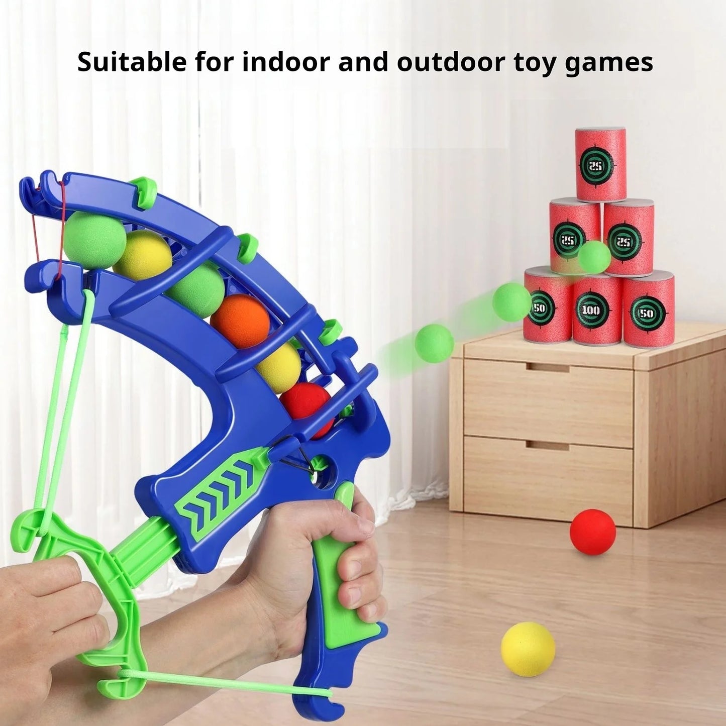 Juego de mesa Montessori para lanzar tirachinas, pelota adhesiva, baloncesto, educativo, para niños, al aire libre