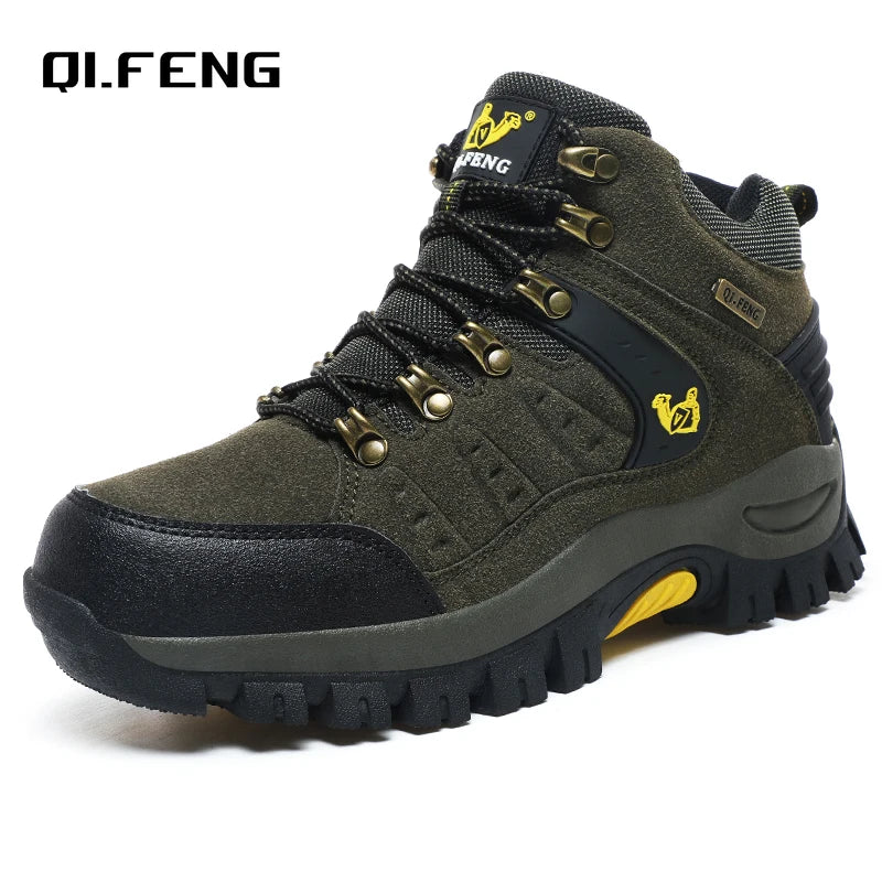 Botines clásicos de moda para hombre, resistentes al desgaste, de ante de vaca, cómodos, para caminar, tácticos