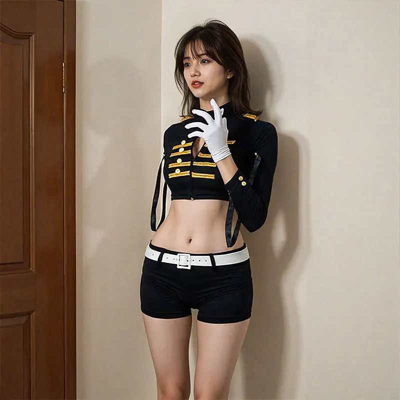 2025NEW Airline Stewardess Cosplay For Woman Sexy Air Hostess Uniform Halloween Costumes Fancy Role Play Party