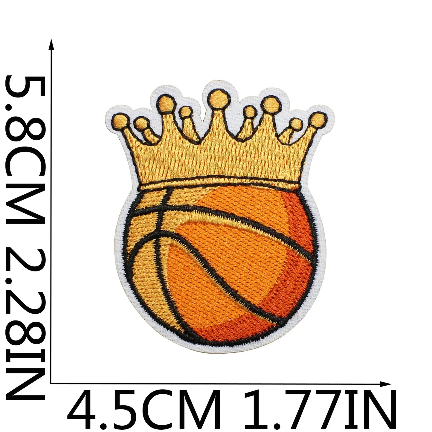 Emblema de baloncesto deportivo, accesorios de ropa, insignia, pegatina bordada, parches termoadhesivos