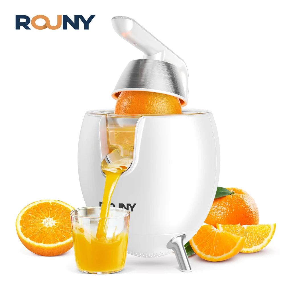 Exprimidor de cítricos, exprimidor eléctrico de naranja y limón de acero inoxidable de 850 W, exprimidor de núcleo duro, mango de aluminio fundido a presión