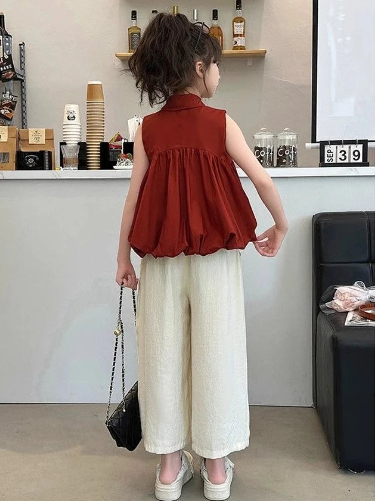 Conjunto de ropa infantil de 7 a 12 años para niña, ropa de verano para niña, 10 piezas, parte superior e inferior, 2025, nueva ropa infantil.
