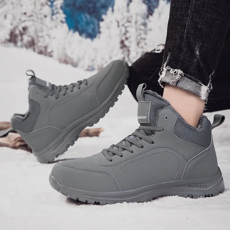 YRZL - Botas de senderismo de invierno para hombre, impermeables, antideslizantes, con aislamiento térmico, cálidas y cómodas, para exteriores, botas de nieve