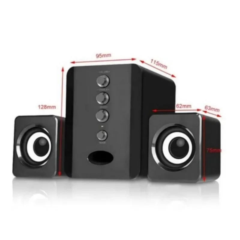 Barra de sonido estéreo 3D universal de rango completo para PC, subwoofer, bajos, música de DJ, altavoces de ordenador, USB, para portátil, teléfono y TV.