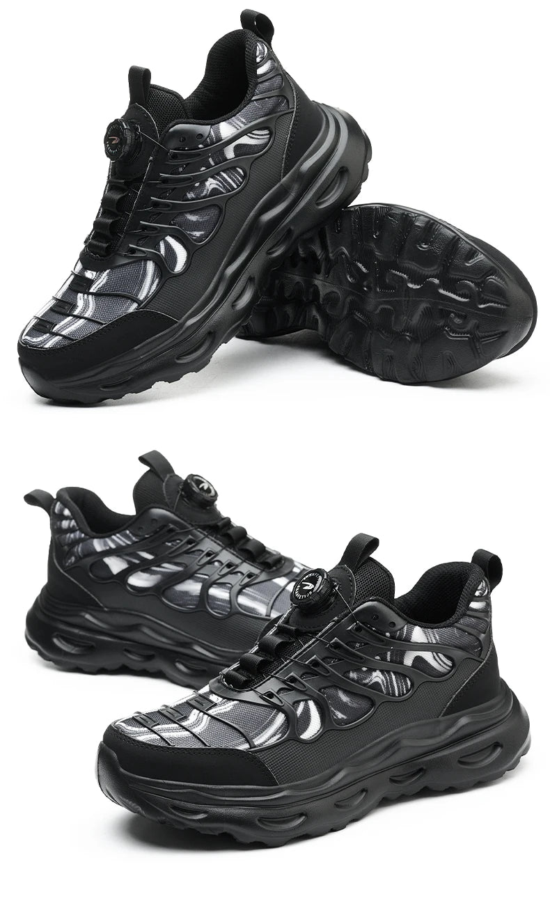 Calzado de seguridad talla 47 48 para hombre y mujer, zapatos de trabajo con puntera de acero, ligeros, botas de seguridad indestructibles, zapatillas de trabajo.