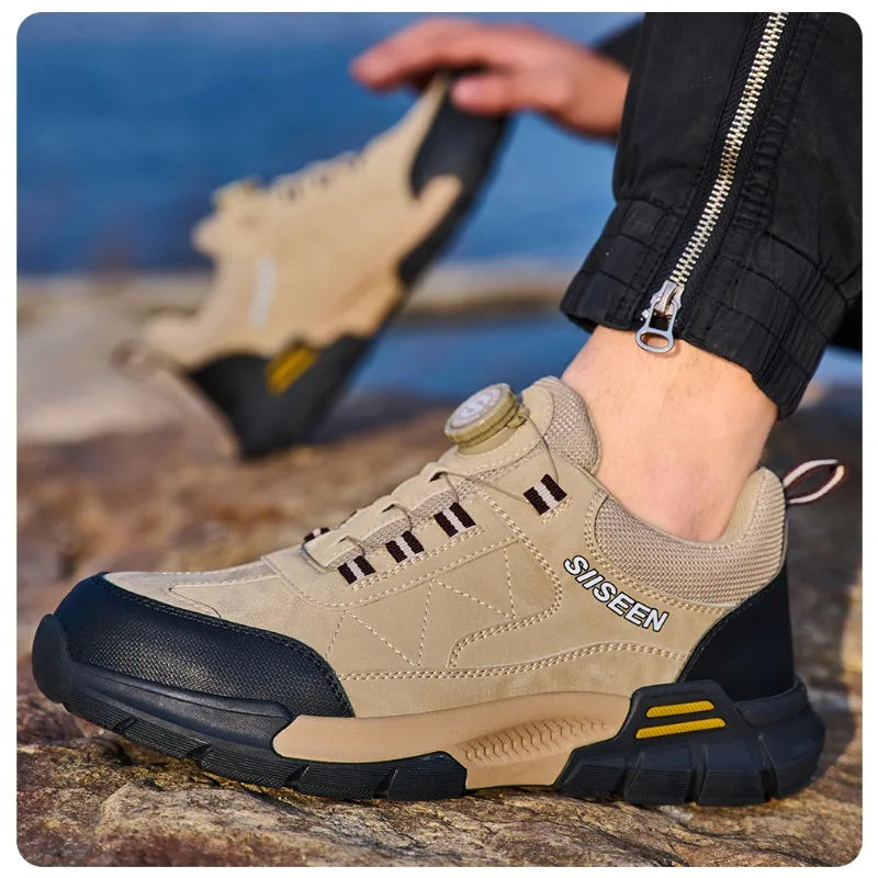 Nuevos zapatos de seguridad para hombre, zapatos de trabajo resistentes a perforaciones, calzado de protección para hombre, botas de trabajo resistentes al desgaste, botas tácticas.