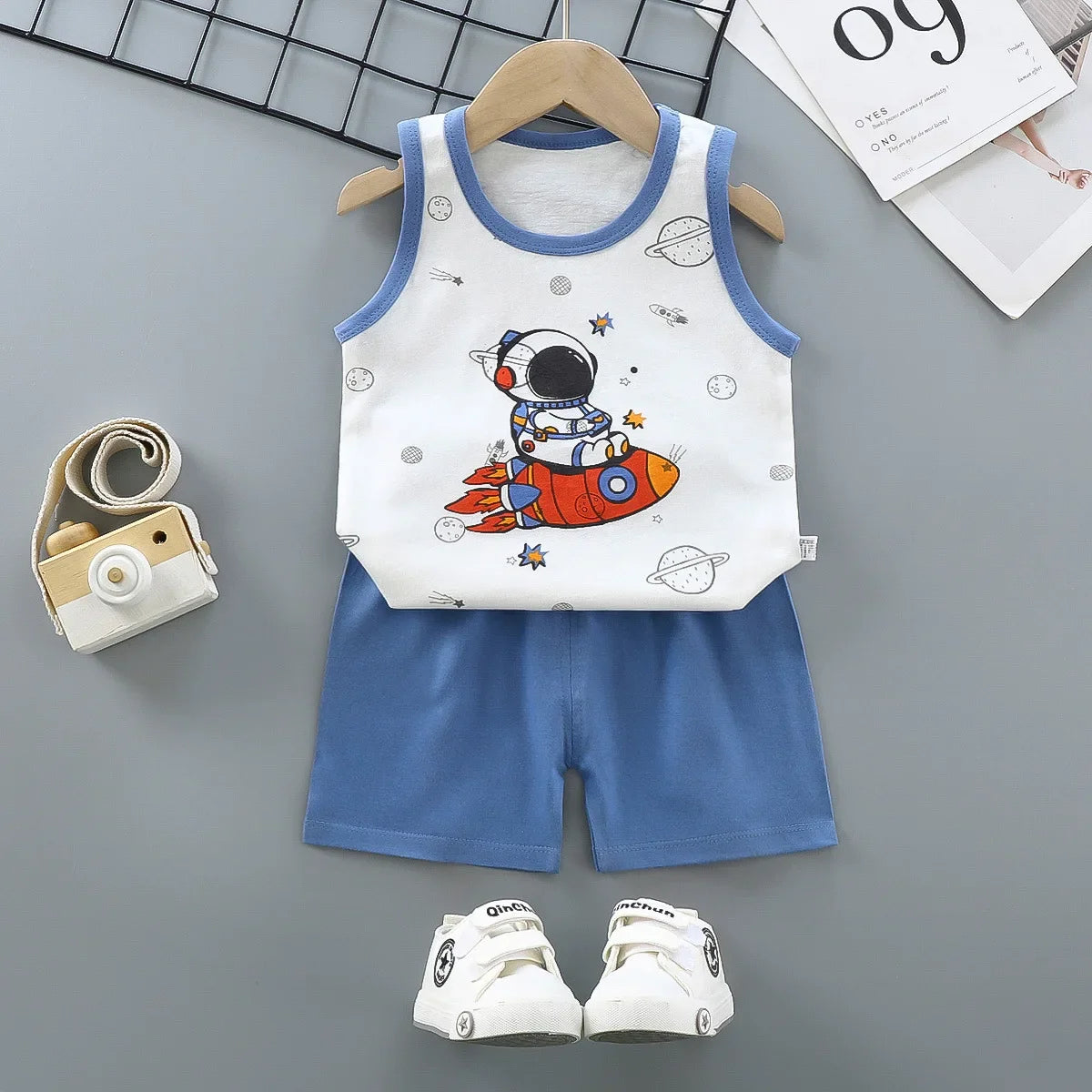 Conjuntos para niños, ropa para niños, chaleco, traje de verano para niñas, ropa para bebés, camisetas de algodón, pantalones cortos, camiseta sin mangas