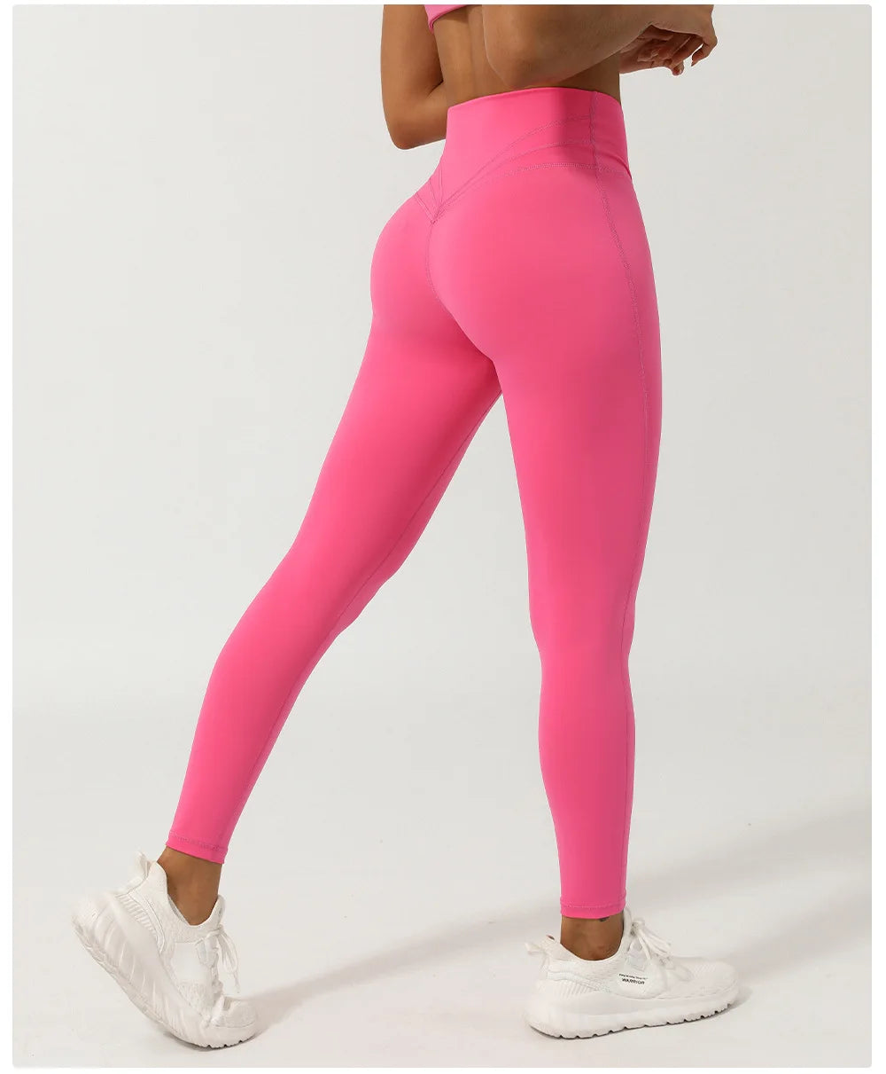 Women Sport Fitness Leggings High Waist Tights Elastic Sexy Yoga Pants Training Running Gym Quick Dry Breathable Leggings Female