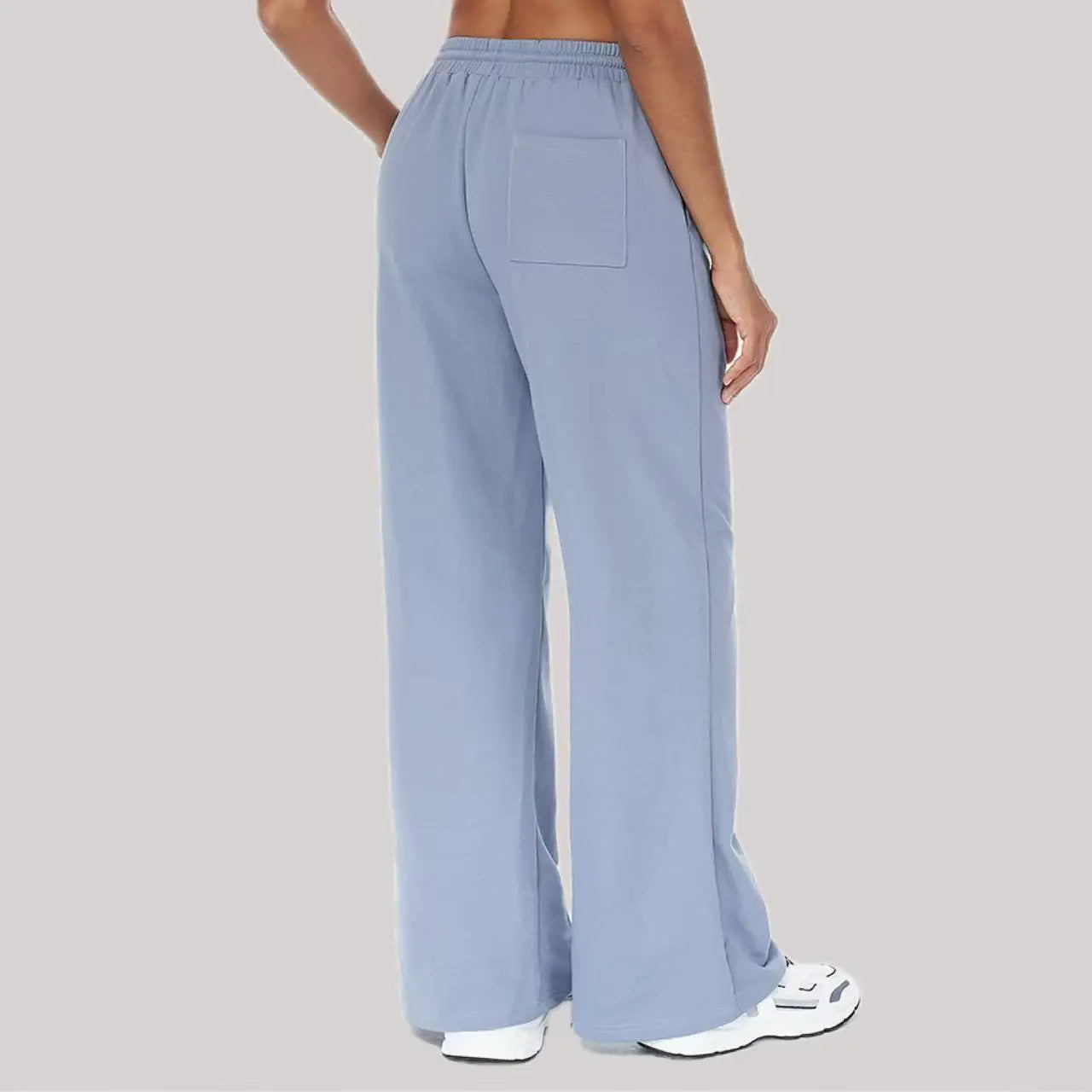 Women Winter Loose Fit Sports Pants High Waist Drawstring Weatpants With Pockets Straight Leg Yoga Pants Versatile Sports Pants