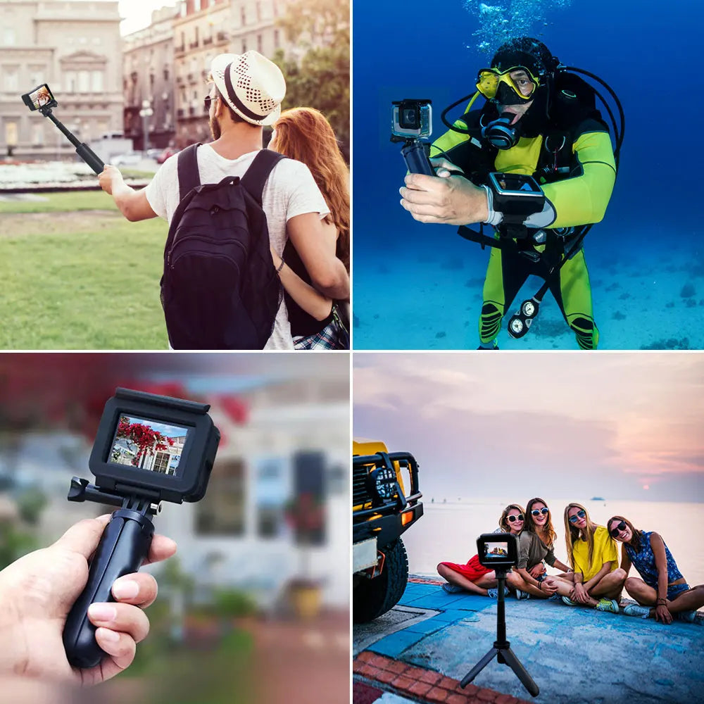 Trípode plegable para GoPro Vlog, minimonopié portátil para Go Pro Hero 11, 10, Black Session, Osmo Action Camera, accesorio
