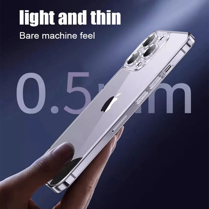 Funda de silicona transparente para iPhone 11, 12, 13, 14, 12 Mini, X, XS, XR, carcasa trasera suave de TPU transparente