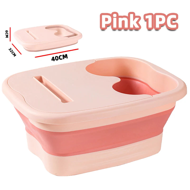 Cubo de masaje para pediluvio plegable, cubo de remojo, lavabo plegable, cubo para baño de pies de spa, bañera de sauna doméstica, bañera de pedicura