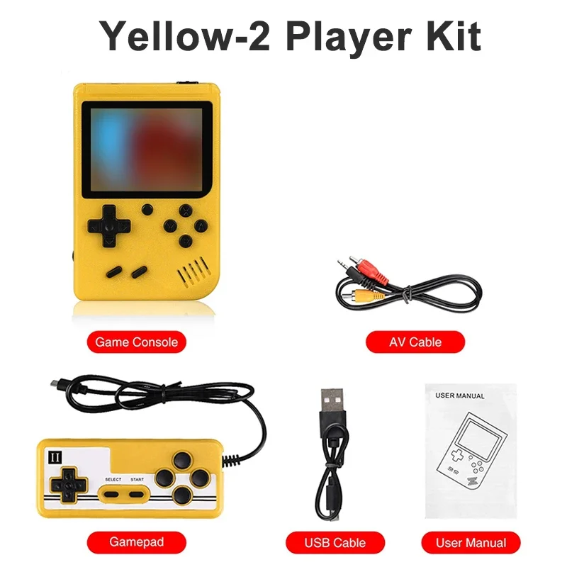 NUEVA mini consola de videojuegos retro portátil de 8 bits, reproductor de juegos portátil con 400 juegos integrados, salida AV, consola de juegos Gameboy videojuego
