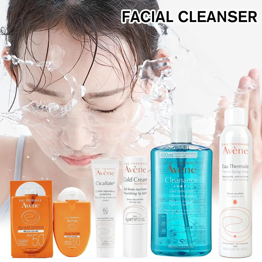 Set de cuidado de la piel Limpiador facial Limpiador de limpieza profunda Elimina la suciedad del rostro Crema blanqueadora Limpieza del rostro Cuidado hidratante de la piel