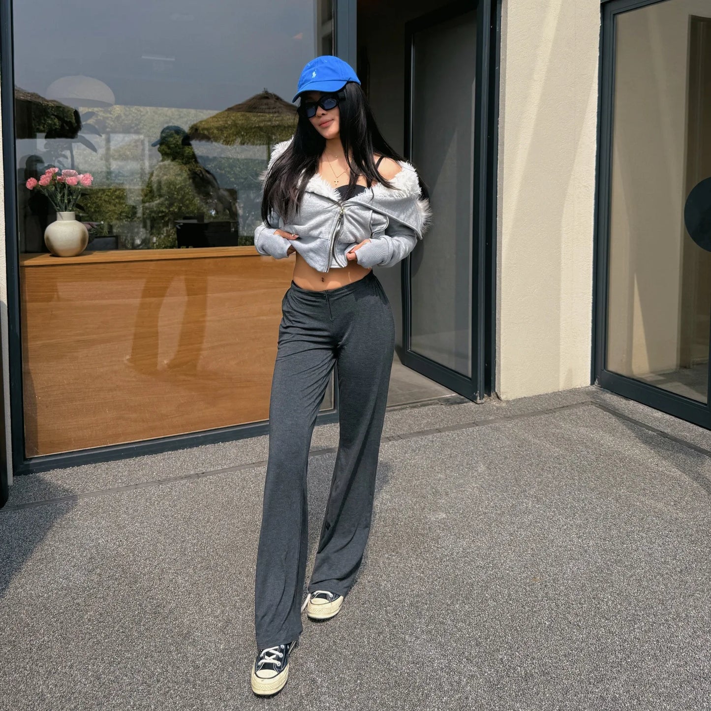 Pantalones de yoga para mujer, con cremallera, para fitness, yoga, pilates, deportivos, transpirables, para gimnasio, entrenamiento, correr, de cintura alta