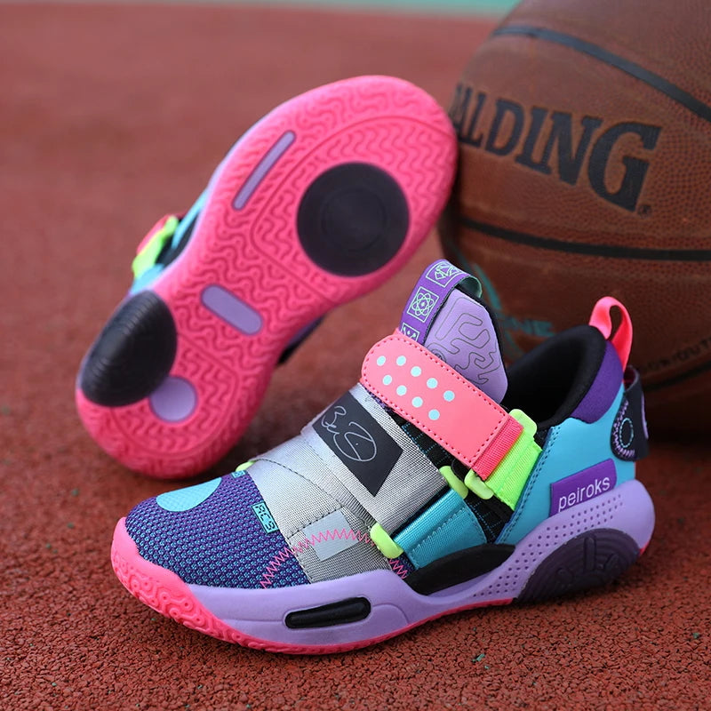 Zapatillas de baloncesto para niños y niñas, antideslizantes, ligeras, para exteriores, 2025