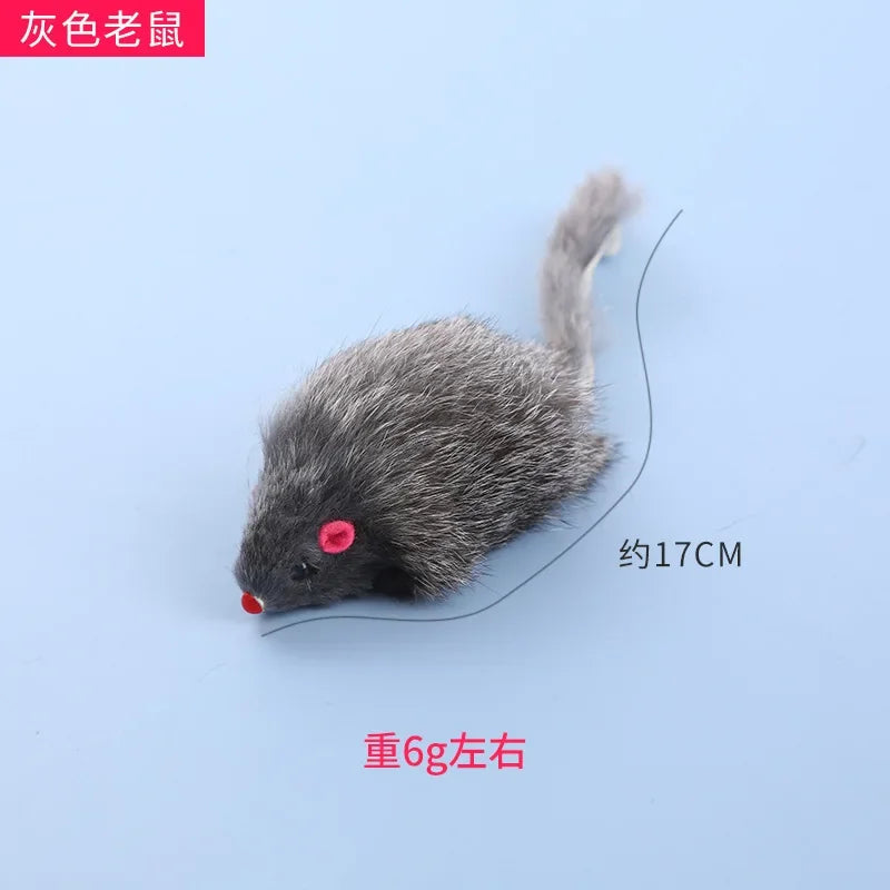 Juguete para gatos con forma de ratón, resistente a las mordeduras, interactivo, de ratán, para mascotas
