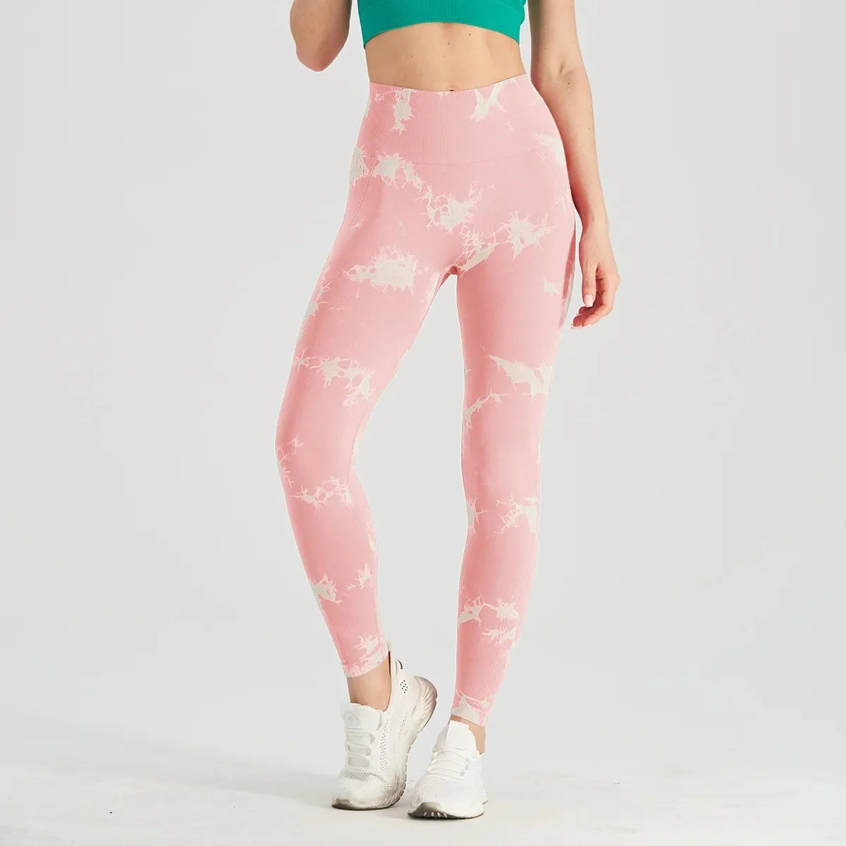 Pantalones de yoga sin costuras, gruesos, ajustados, de talle alto, deportivos, teñidos en lana, con efecto melocotón en los glúteos, largos y ceñidos, para hacer ejercicio.