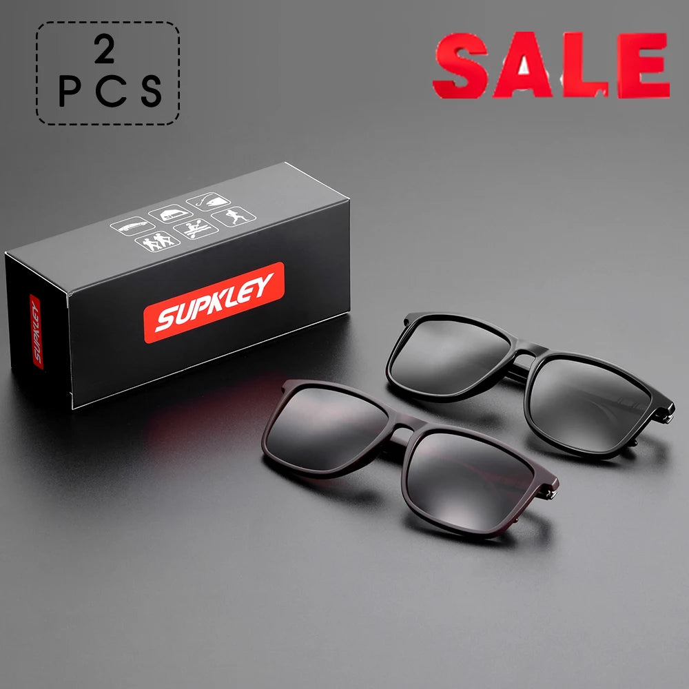 Gafas de sol deportivas SUPKLEY para hombre, polarizadas, cómodas, cuadradas, ligeras, accesorio original