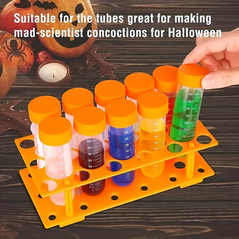 Kit de herramientas para desarrollar habilidades deportivas, que incluye tubos de ensayo extra grandes, goteros de silicona de colores, cajas de almacenamiento duraderas de color naranja y