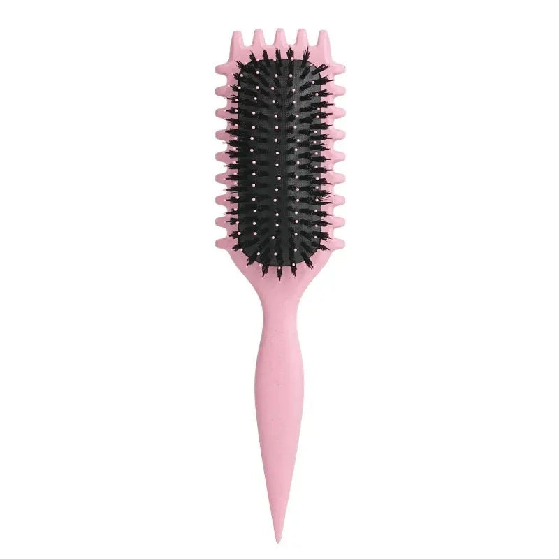 Cepillo para peinar y dar forma a los rizos de hombres y mujeres. Cepillo para peinar y dar forma a los rizos de hombres y mujeres. Herramientas para reducir los tirones.