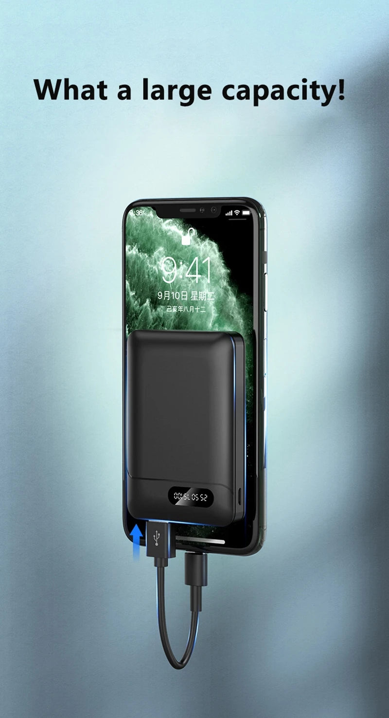 Banco de energía Xiaomi de 500000 mAh, 120 W, carga súper rápida, gran capacidad, batería externa portátil para iPhone, Huawei y Xiaomi.