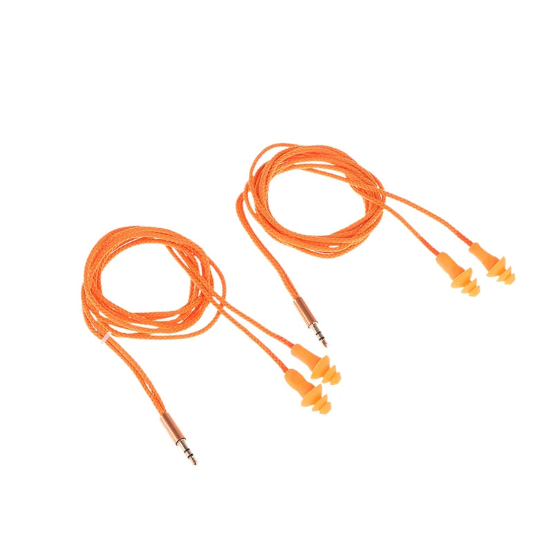 Tapones para los oídos con cordón de silicona suave y reducción de ruido para protección laboral, protección auditiva, trabajo seguro, tapones para los oídos cómodos, orejeras