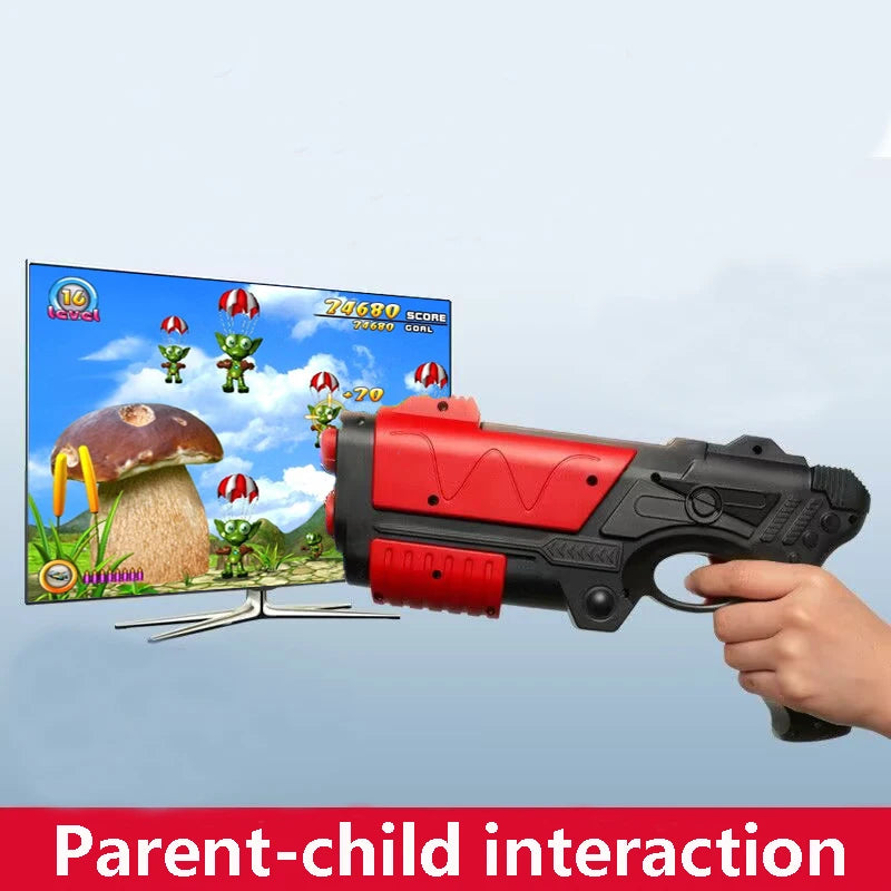 Consola de juegos (con más de 900 juegos), consola de videojuegos retro para televisores para niños y adultos, cartucho de juego (con juegos de AR Gun), 2 manos