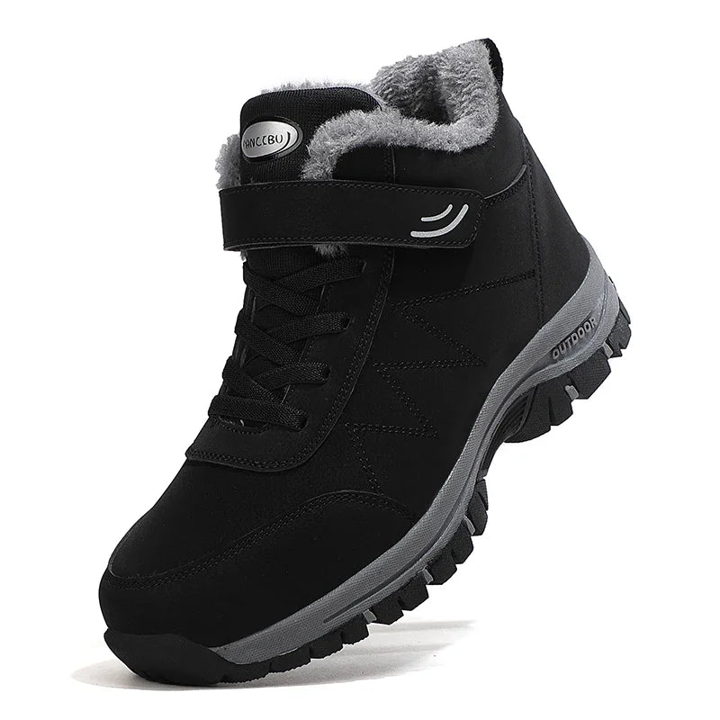 Nuevas botas de invierno para hombre, antideslizantes, para exteriores, para mujer, zapatillas de senderismo, botas de nieve cálidas e impermeables para hombre, botines de felpa unisex.