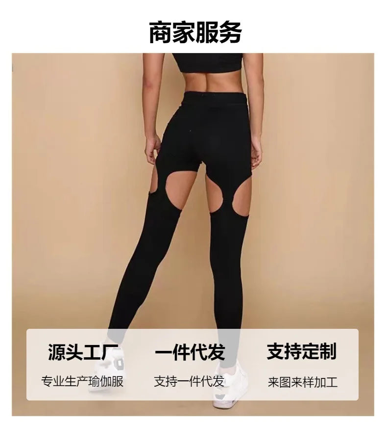 Women Leggings Hollow Sexy Yoga Pants Push Up Fitness Gym Leggins Running Leggins Seamless Workout Pants High Waist Pants