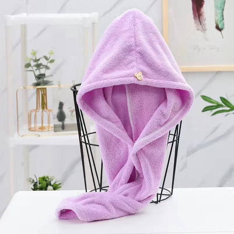 Toalla de secado rápido para cabello largo para mujer, toallas de microfibra suave, gorro de ducha, gorro de baño, gorro de secado rápido para cabello seco, turbante para mujer.