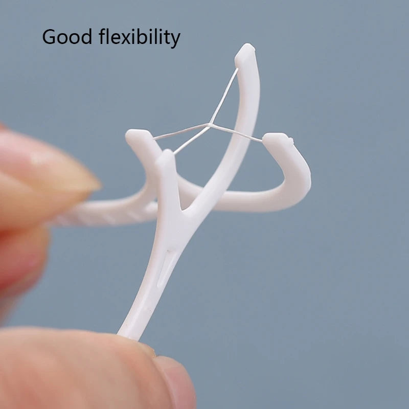50/100 piezas de palillos de hilo dental, palillos de dientes, cepillos interdentales para limpieza dental, herramienta de higiene bucal.